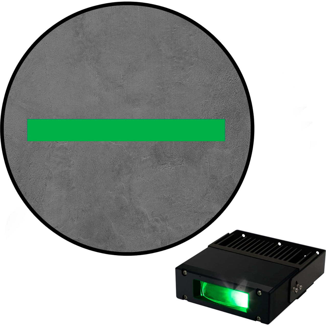 Virtual LED Projector, Safety Line XL, 150W, Green