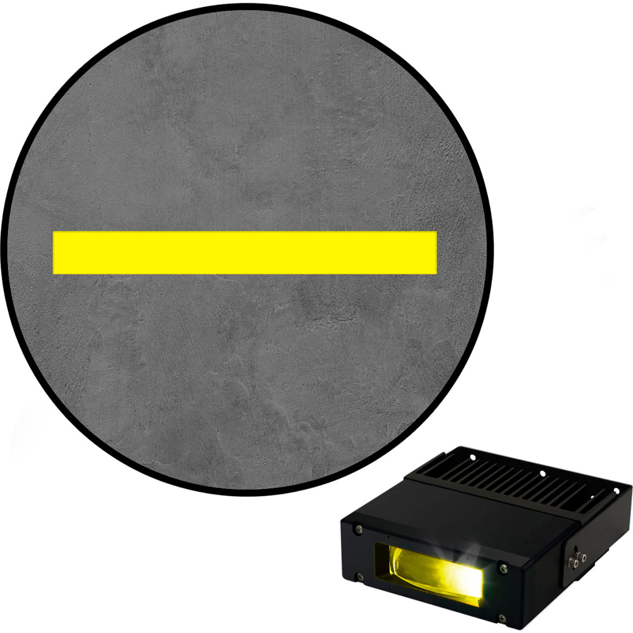 Virtual LED Projector, Safety Line XL, 150W, Yellow