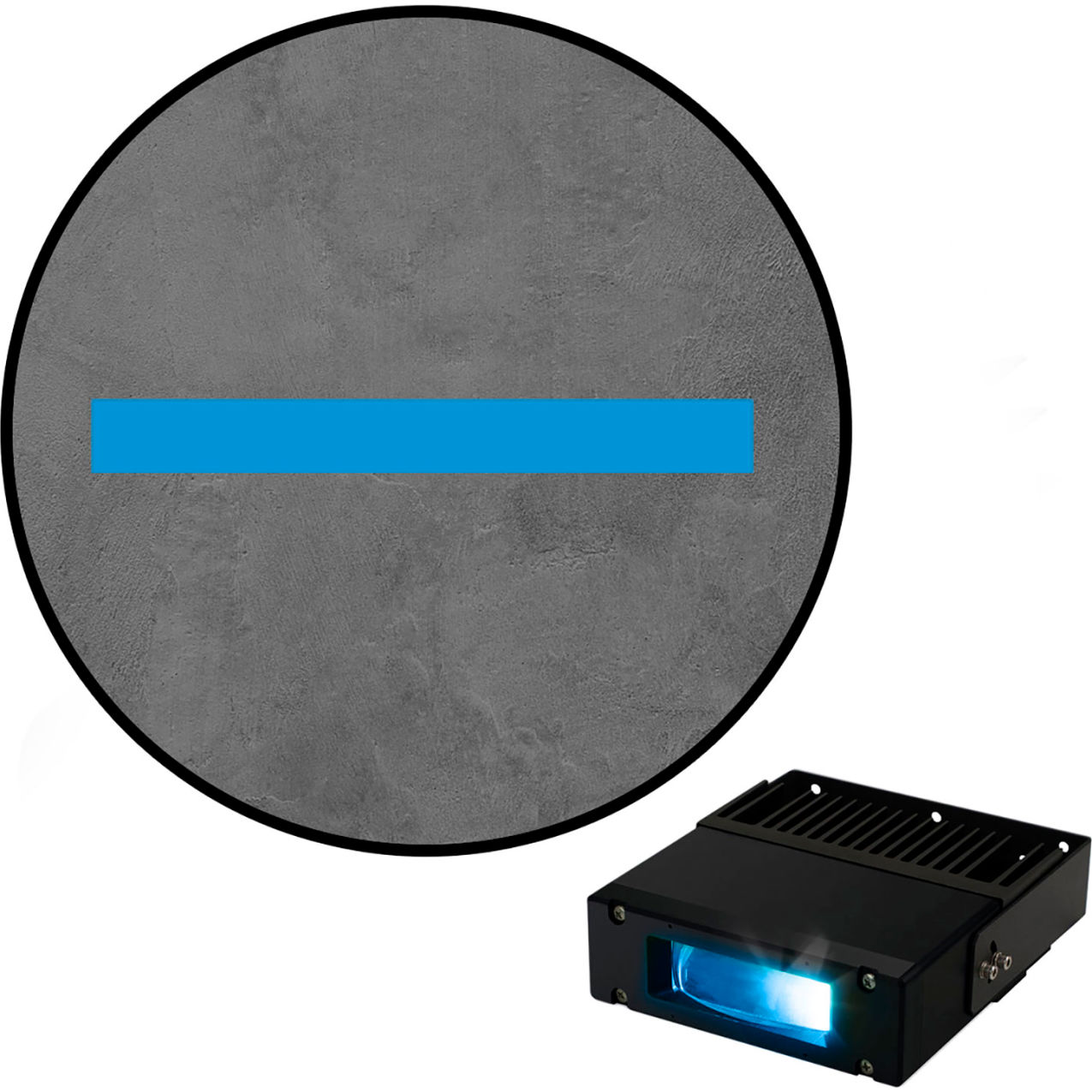Virtual LED Projector, Safety Line XL, 150W, Blue