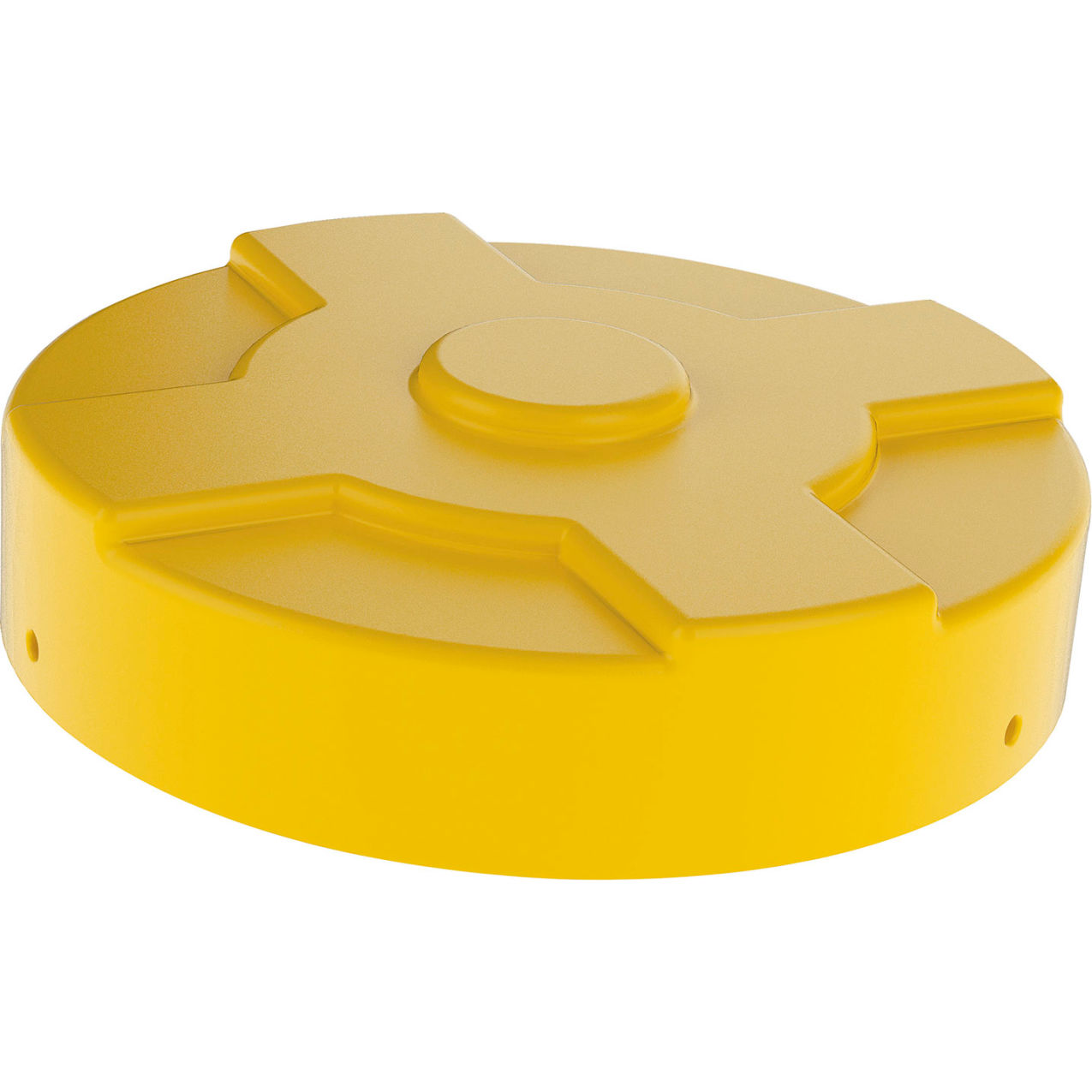 Low Density Polyethylene Drum Cover For 55 Gallon Closed Head Drum, Yellow