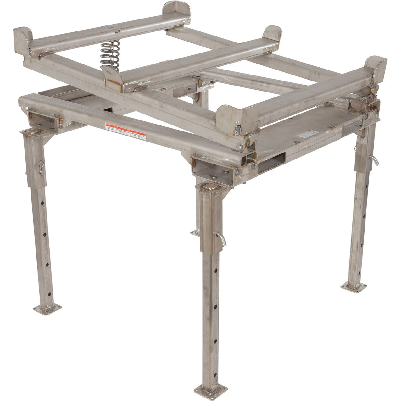 Intermediate Bulk Container Tilt Stand w/ Fork Pockets & Adjustable Legs, 4400 lb. Cap.