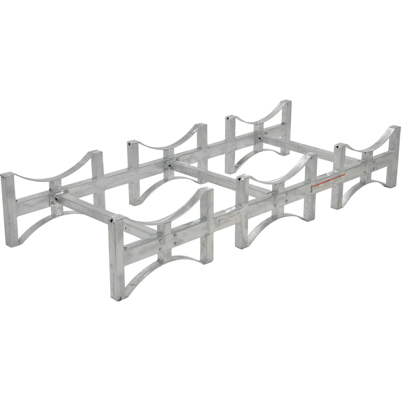 Stackable 3 Drum Rack For 55 Gallon Drum, 2400 lb. Cap., 71-1/2"W x 29-7/8"D x 12-3/4"H