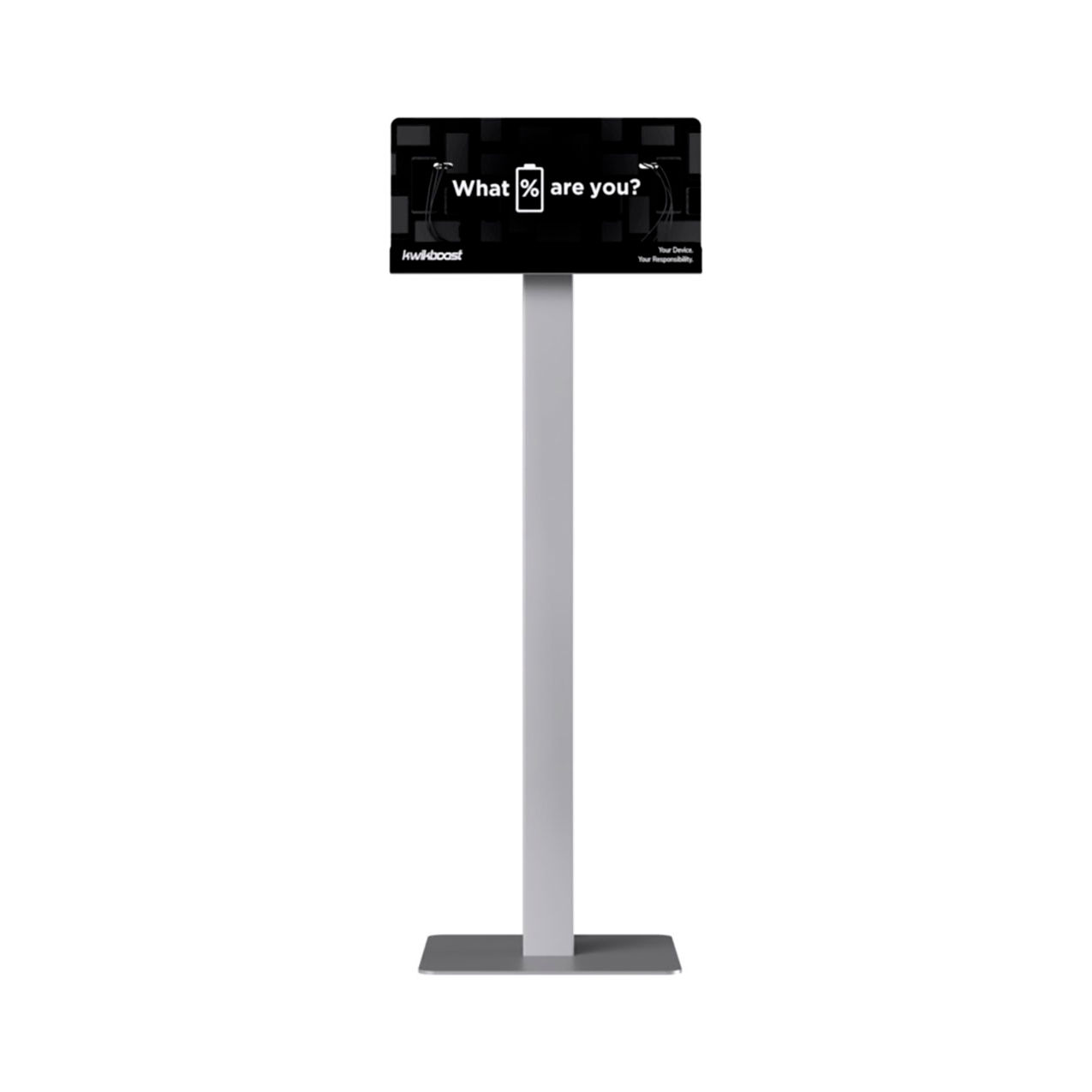 KwikBoost Basic Courtesy Charging Station, 18"W x 15"D x 48"H, Freestanding, Multi-colored