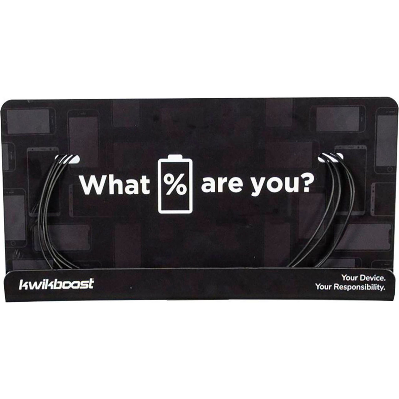 Basic Courtesy Charging Station, 18"W x 3"D x 9"H, Wall Mounted, Black