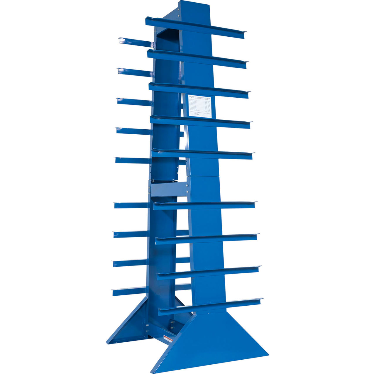 Double Sided Horizontal Bar Rack, 9 Levels, 2600 lb Capacity, 30"D x 30"W x 83-7/8"H