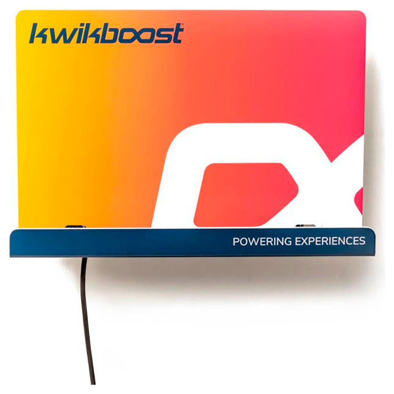 KwikBoost Deluxe Courtesy Charging Station, Wall Mounted with Custom Graphics
