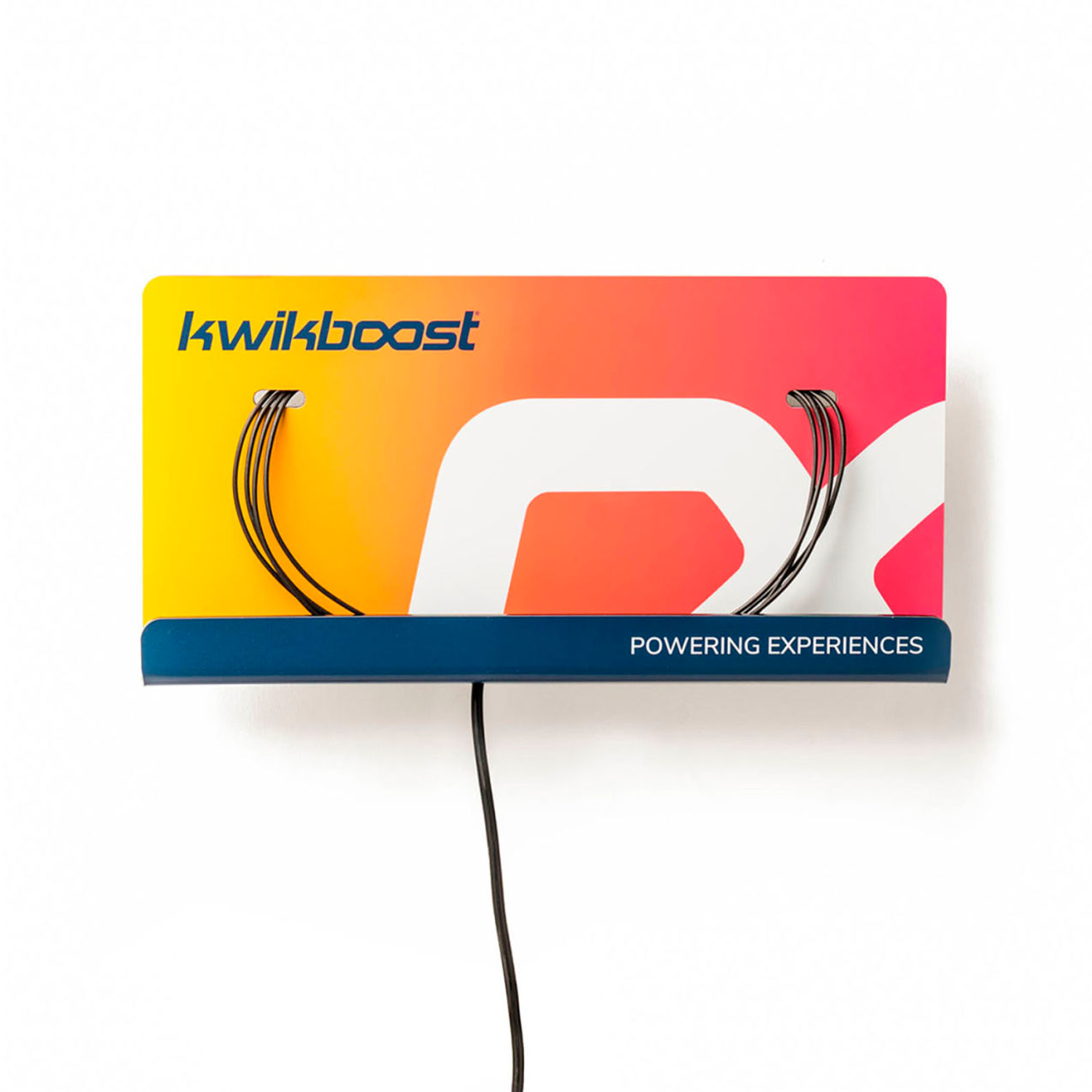 KwikBoost Standard Courtesy Charging Station, Wall Mounted with Custom Graphics