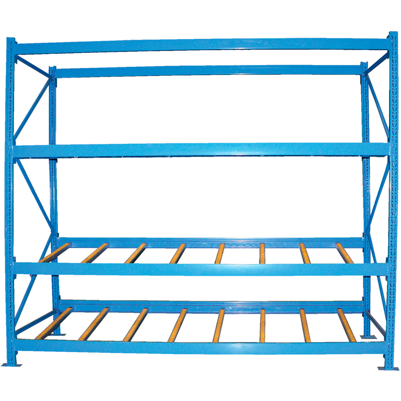 Carton Flow Rack, 3 Levels, 96"W x 48"D x 84"H