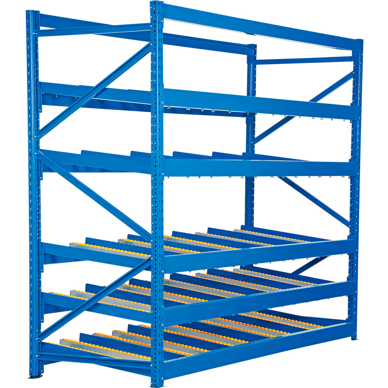 Carton Flow Rack, 5 Levels, 96"W x 48"D x 84"H