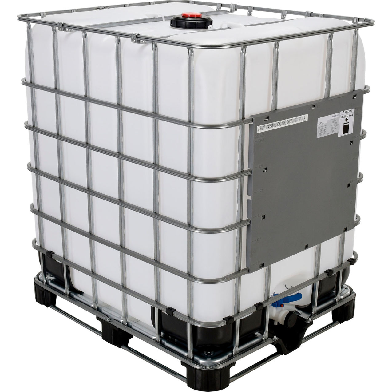 IBC Intermediate Bulk Container, 330 Gallon Capacity, 48"L x 40"W x 53"H