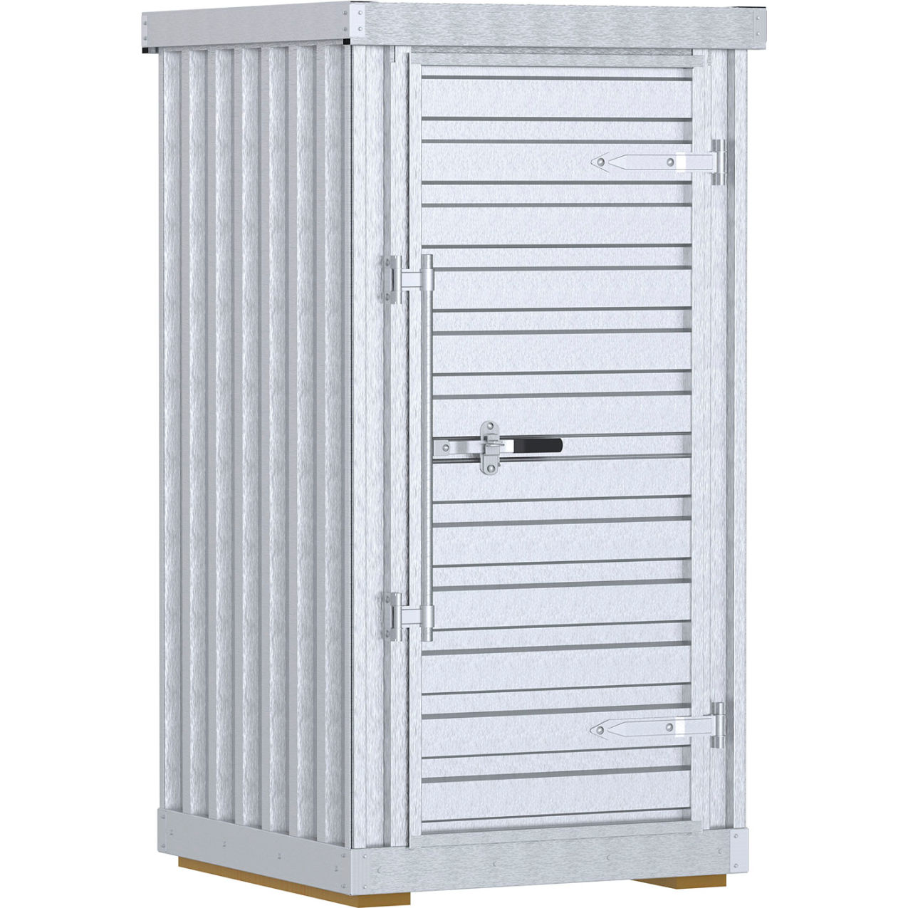 Galvanized Steel Storage Building, 30"W x 73-1/4"H Door, 1200 lb. Cap., Gray