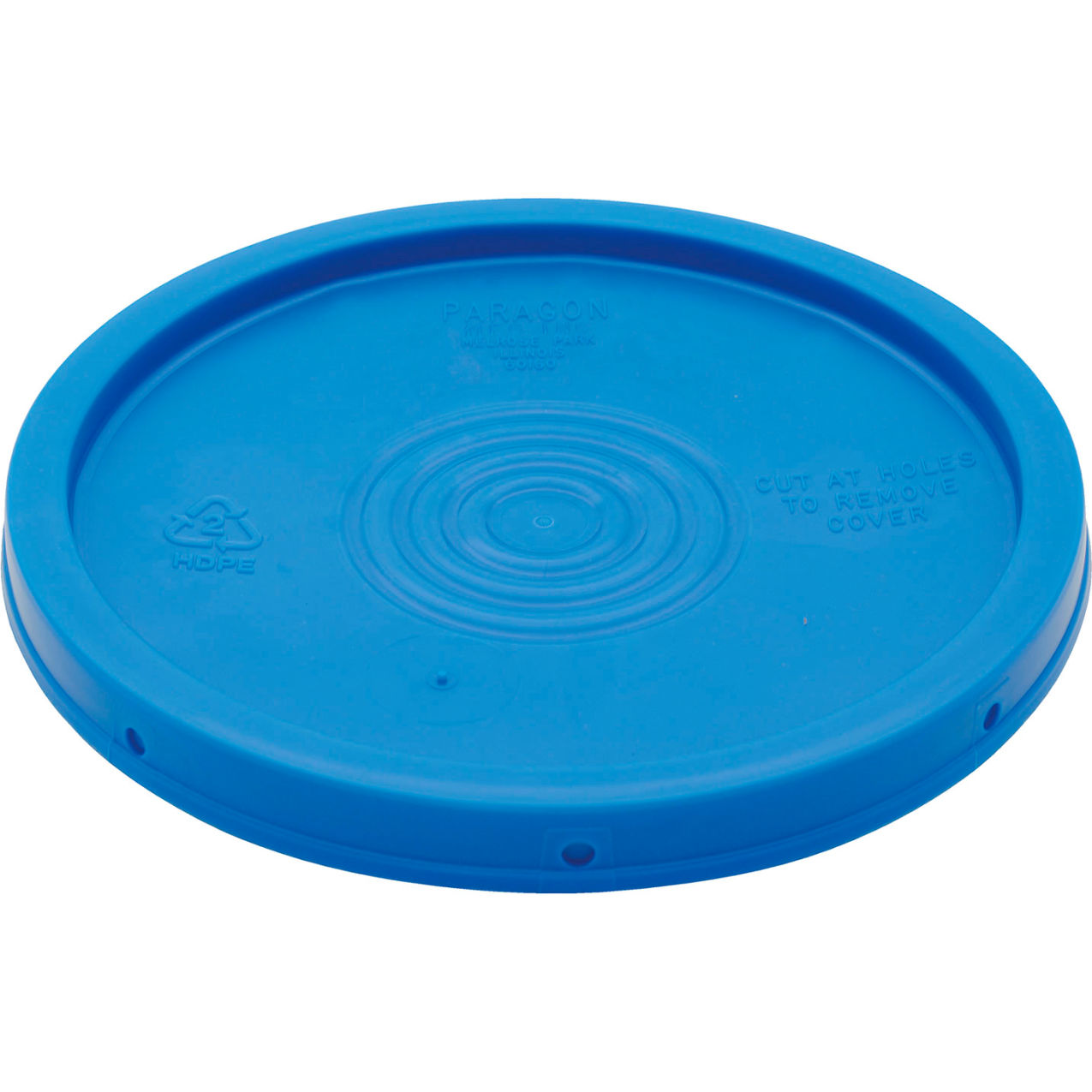 High Density Polyethylene Standard Lid For 3.5, 5 & 6 Gallon Pails, Blue