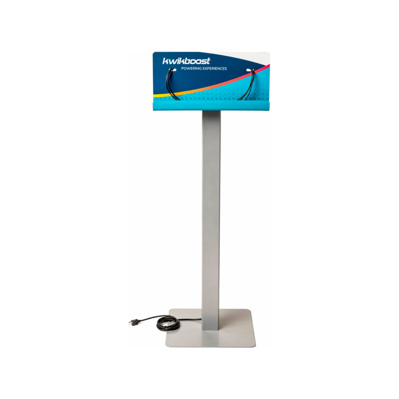 KwikBoost Standard Courtesy Charging Station, Freestanding with Custom Graphics
