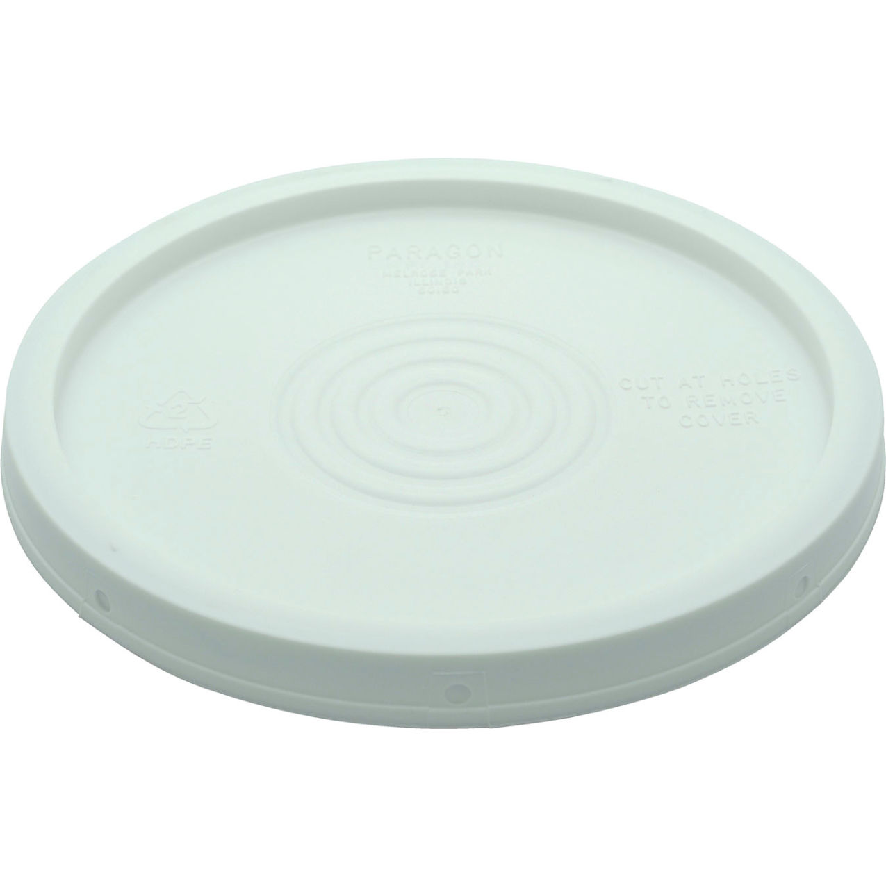 High Density Polyethylene Standard Lid For 3.5, 5 & 6 Gallon Pails, White