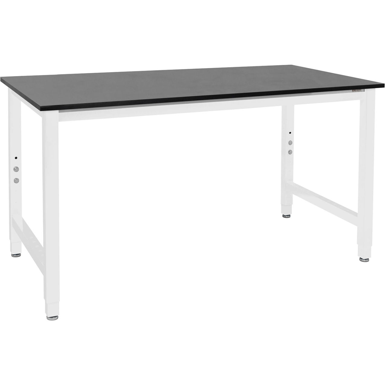 Kennedy Adjustable Height Lab Bench, 3/4" Phenolic Resin Top, 36" x 24", White