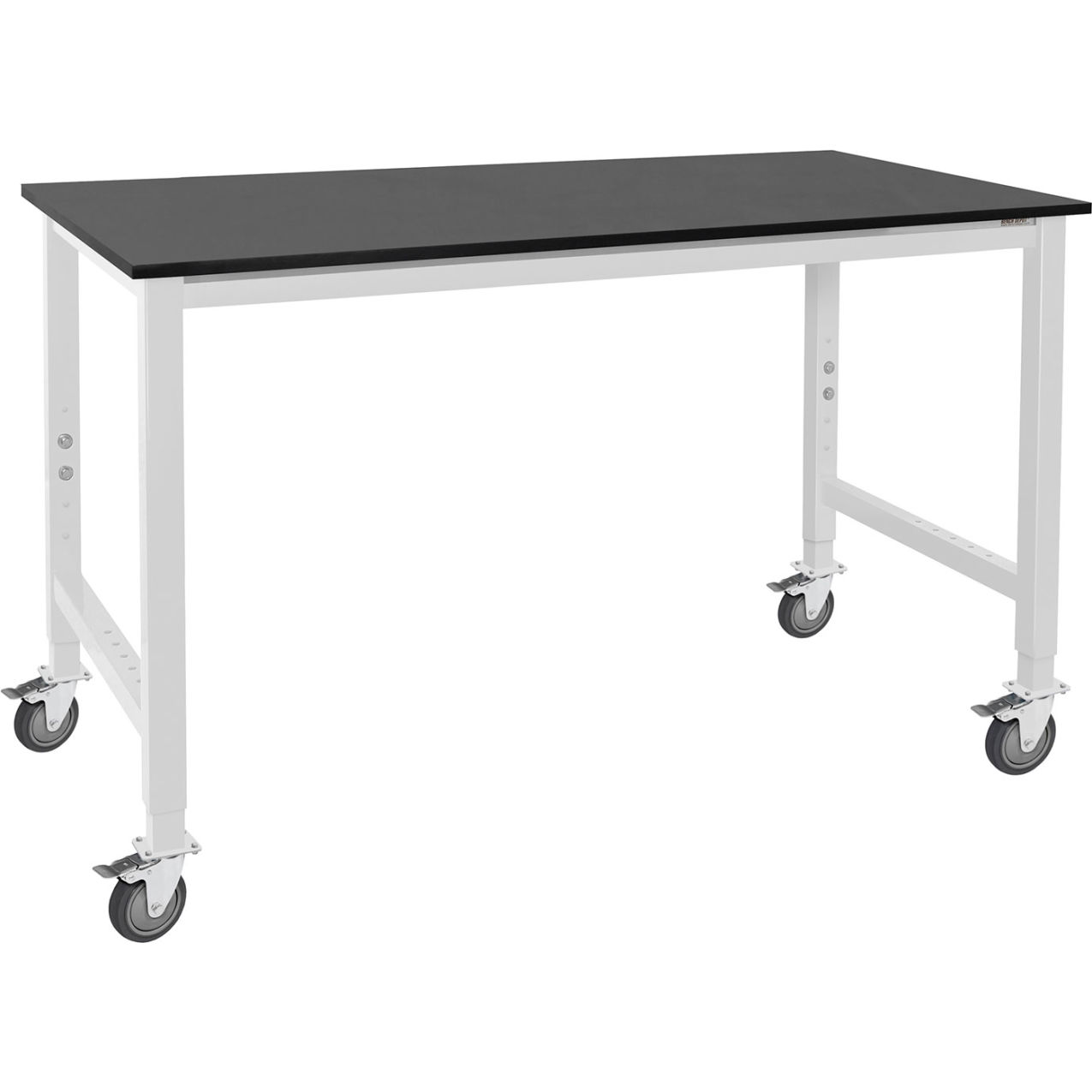 Kennedy Mobile Lab Table, 48 x 24", 3/4" Thick Top, Phenolic Square Edge, Black