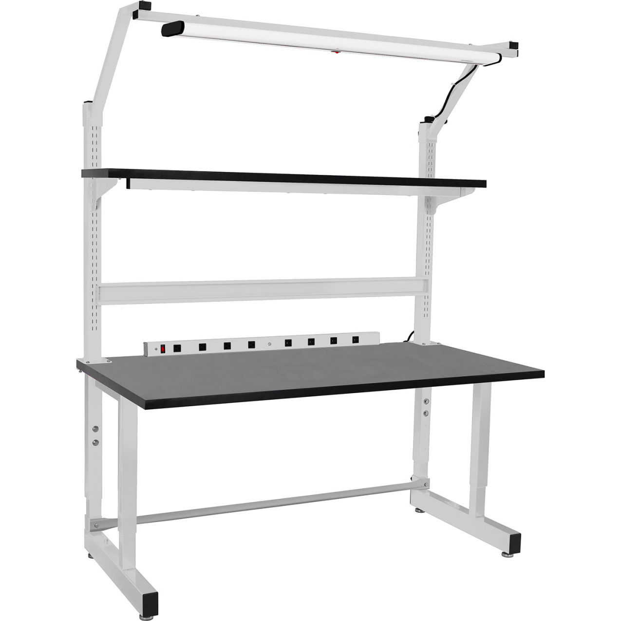 Dewey Complete Lab Workstation, 1" Phenolic Resin Top, 60" x 30", White