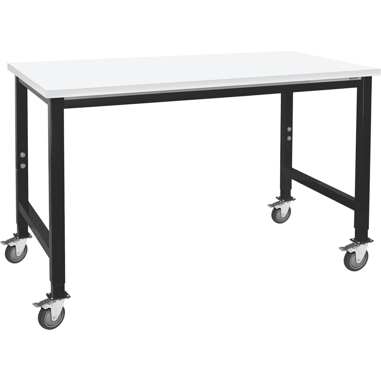 Kennedy Mobile Workbench, 60 x 36", Formica Laminate, Square Edge Top, Black