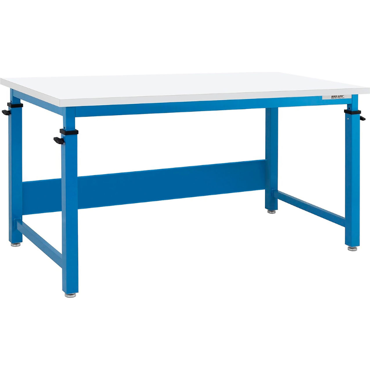 Cleveland Workbench, 96 X 24", Adj. Height, Formica Laminate Top, Light Blue
