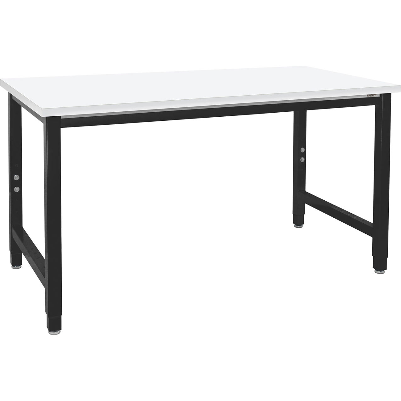 Kennedy Workbench with Square Cut Edge Top, 72"W x 48"D, Black