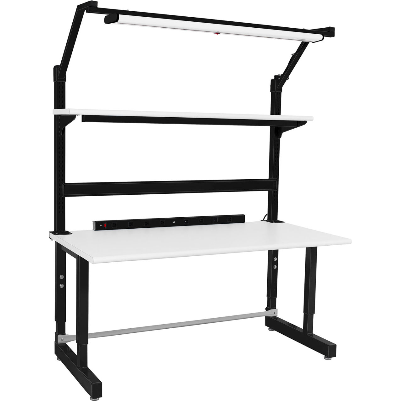 Dewey Complete Workstation with Formica Laminate Top, 60"W x 30"D, Black
