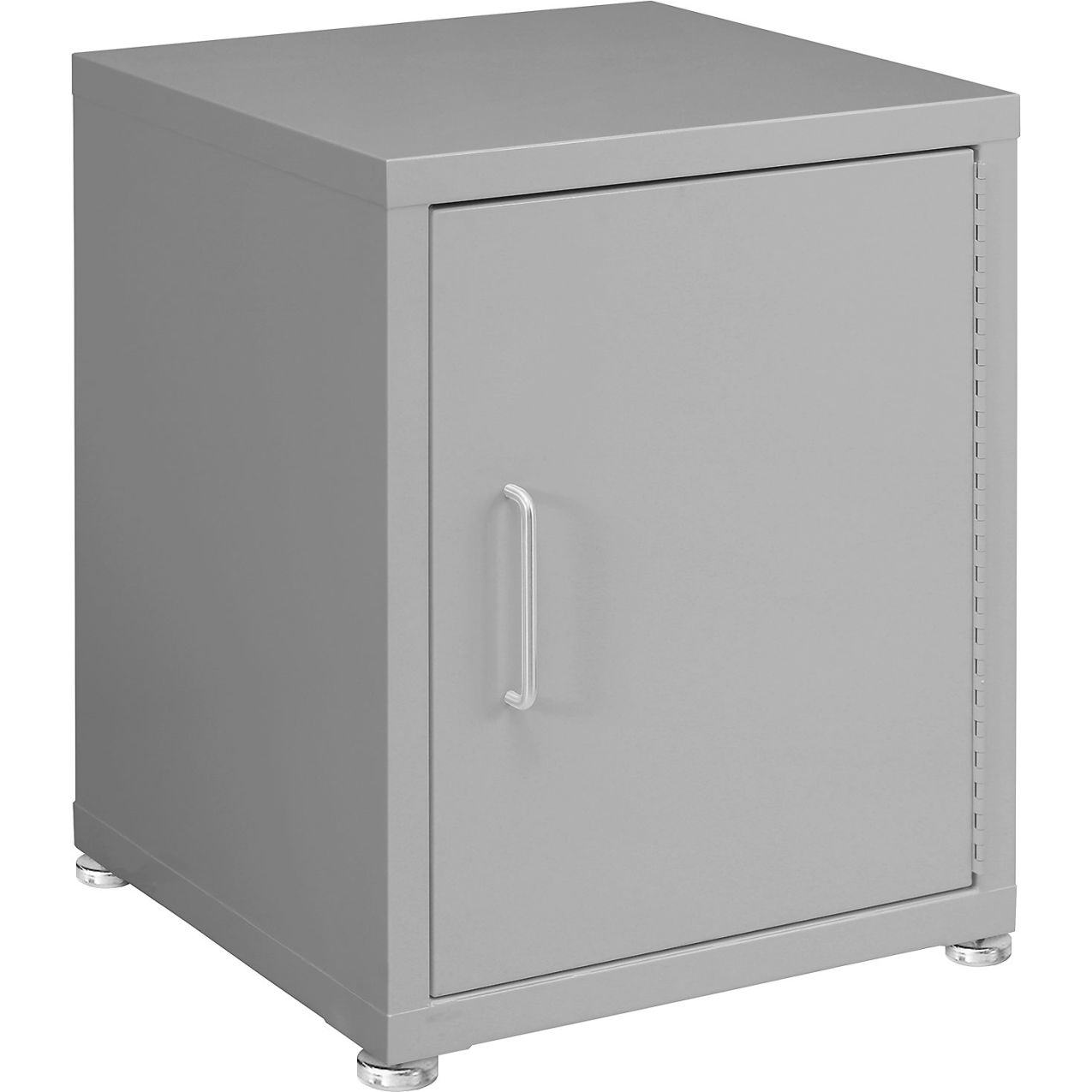 Storage Cabinets, 1 Door with Glides, Steel Top, Gray Frame