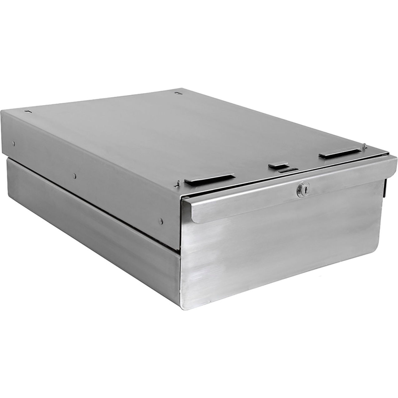 Stainless Steel Drawers, 14-1/2"W x 20"D x 4"H, Silver