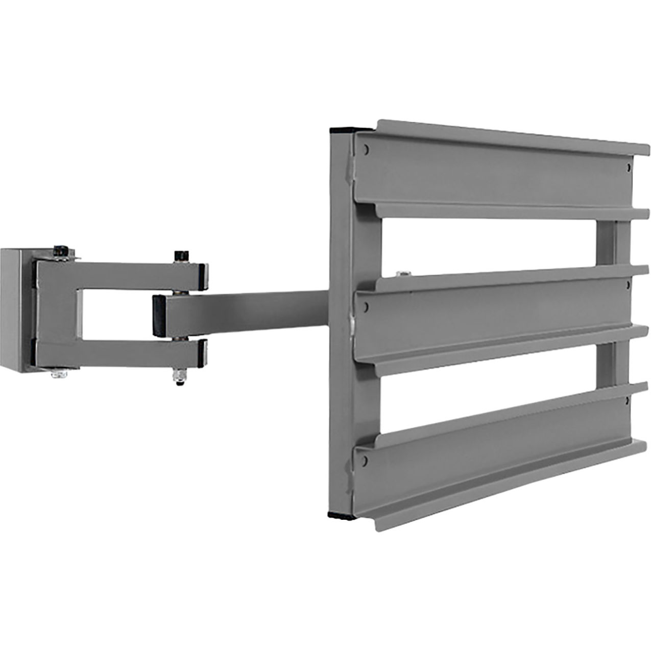 Articulating Bin Box Rail For All Workstations with Accessory Uprights, Gray