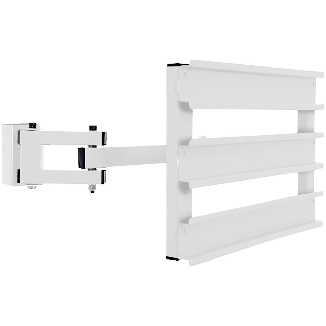 Articulating Bin Box Rail For All Workstations with Accessory Uprights, White