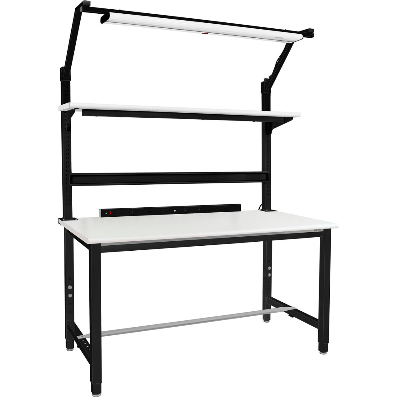 Kennedy Complete Workstation with Formica Laminate Top, 60"W x 30"D, Black