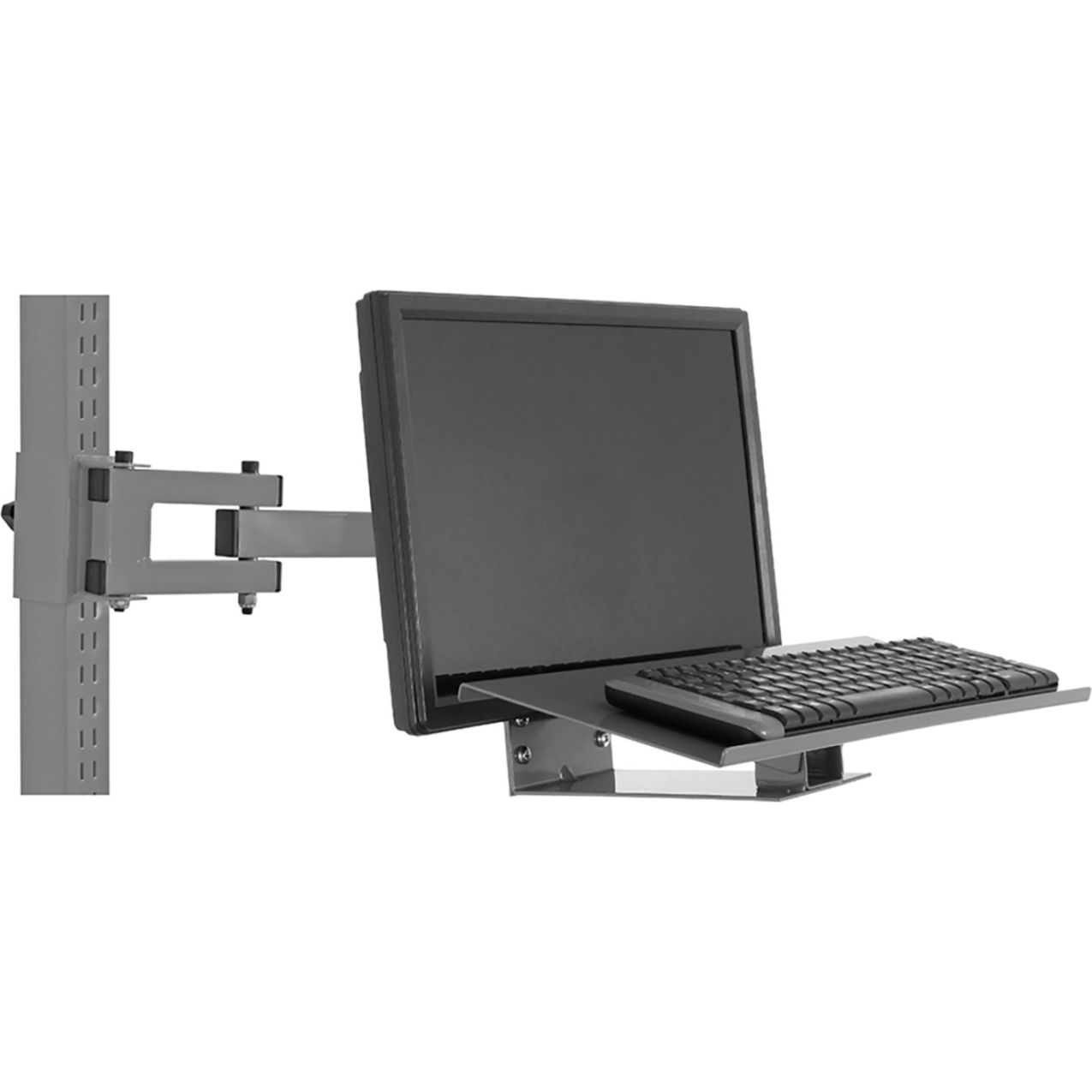 LCD Monitor & Keyboard Holder, 24"W, Gray