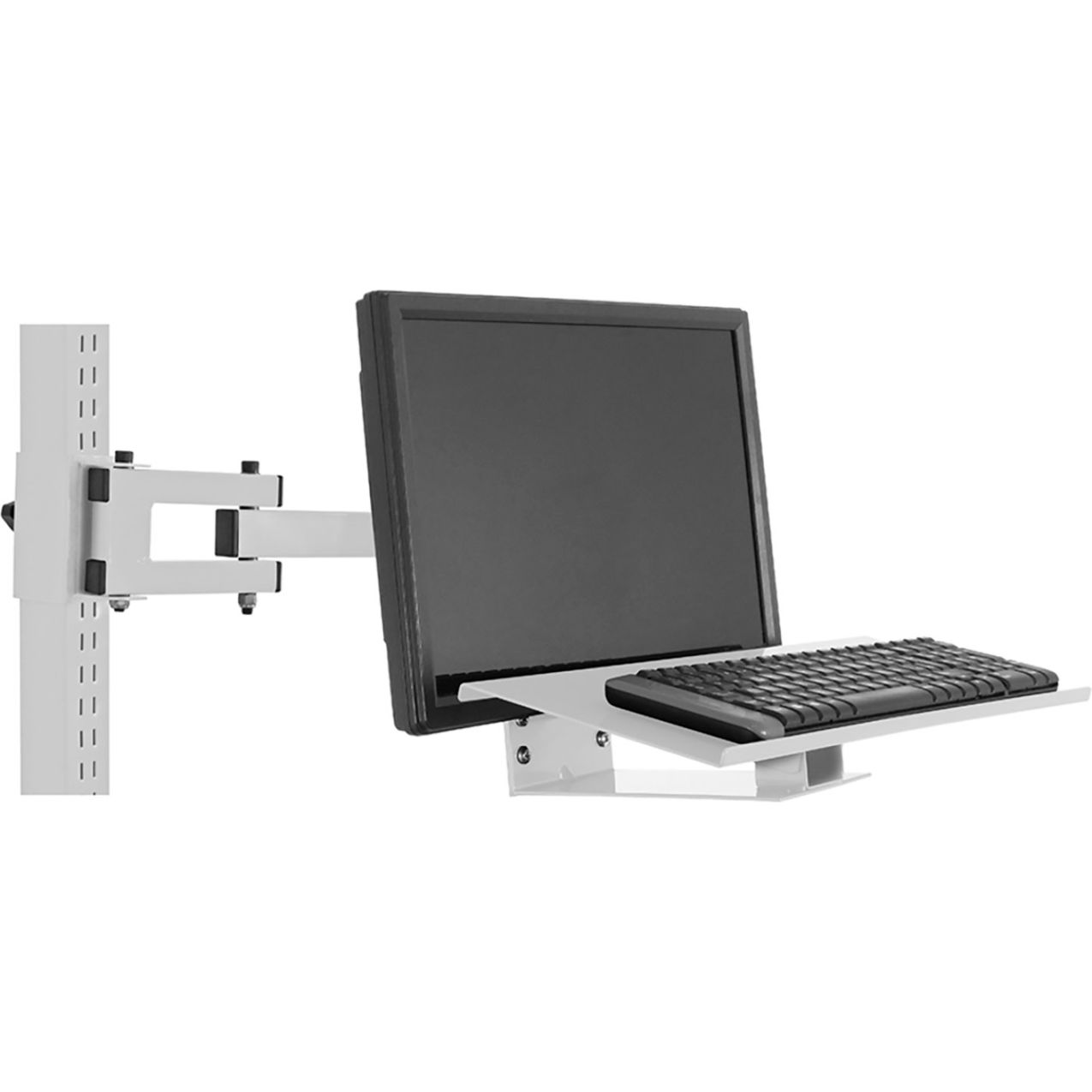 LCD Monitor & Keyboard Holder, 24"W, White