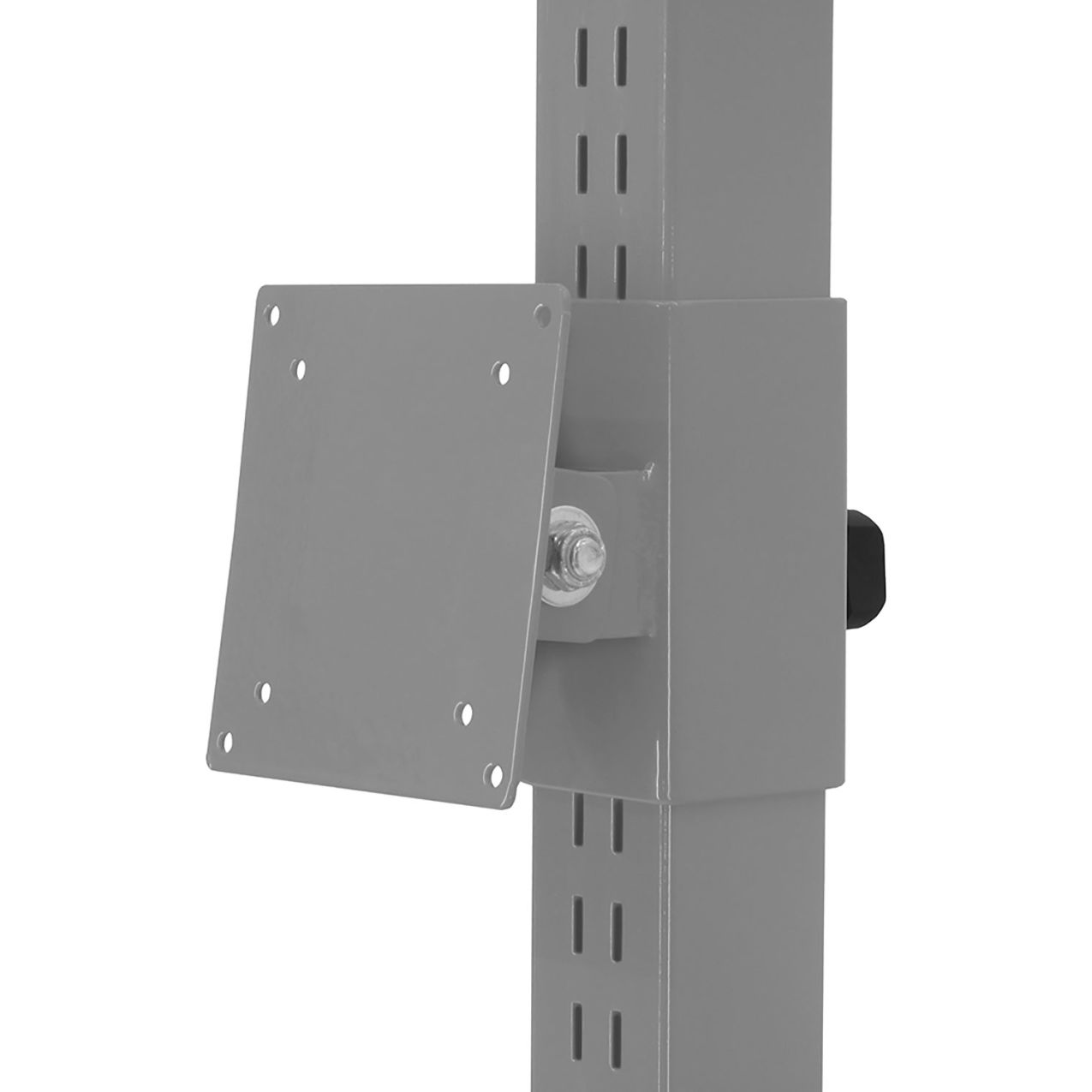 Single Tilt LCD Vertical Monitor Holder, 2"W, Gray