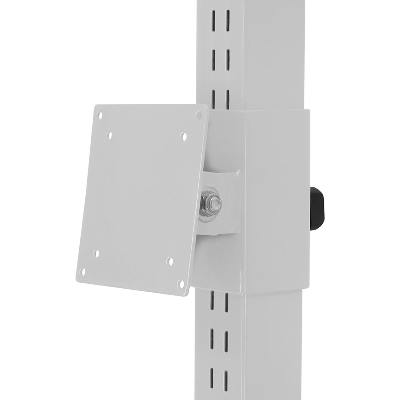Single Tilt LCD Vertical Monitor Holder, 2"W, White