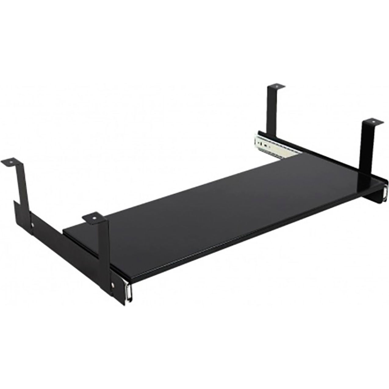 Metal Construction Slide Out Keyboard Tray, 24"W, Black