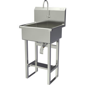 Floor Mount Sink with Single Knee Pedal Valve, 0.5 GPM