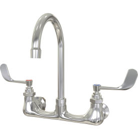 8" Center Wall Mount Faucet, 10" Swivel Spout, Flow Rate 0.5 GPM