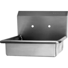 Wall Mount Sink with 8" OC Holes Only, 9" Back Splash Height