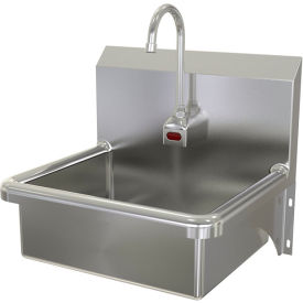 Wall Mount Sink with Battery Sensor, Flow Rate 0.5 GPM, 16 Gauge