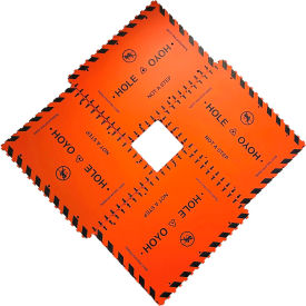 18" - 24" Rectangular Plastic Adjustable Diamond Cut Hole Cover, Set of 4