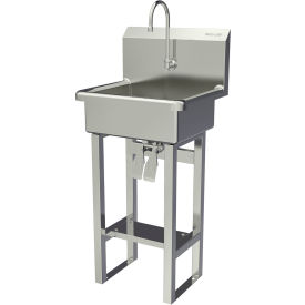 Floor Mount Sink with Double Knee Pedal Valve, 2.0 GPM