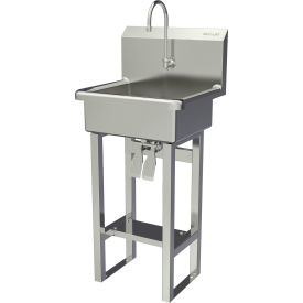 Floor Mount Sink with Double Knee Pedal Valve, 0.5 GPM