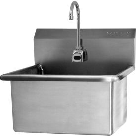 Wall Mount Sink with Battery Powered Sensor, Flow Rate 2 GPM, 14 Gauge