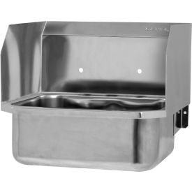 Wall Mount Sink with 8" Centers & Side Splash Guards, 18 Gauge
