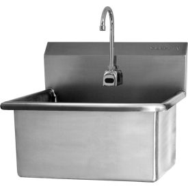 Wall Mount Sink with AC Powered Sensor, Flow Rate 2 GPM, 14 Gauge