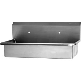 Wall Mount Wash Station with Single Faucet Mounting Holes Only, 2 Person, 2 GPM