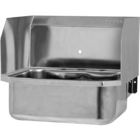 Wall Mount Sink with 7/8" Centers & Side Splash Guards, 18 Gauge