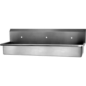 Wall Mount Wash Station with Single Faucet Mounting Holes Only, 2 GPM, 16 Gauge