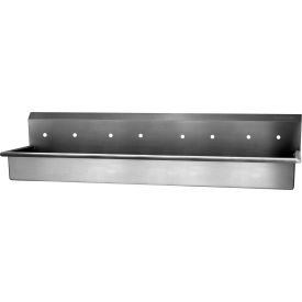 Wall Mount Wash Station with 8" OC Faucet Mounting Holes, 4 Person, 2 GPM