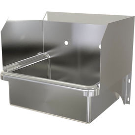 Wall Mount Sink with 8" Centers, 16 Gauge, 9-1/2" Back Splash Height